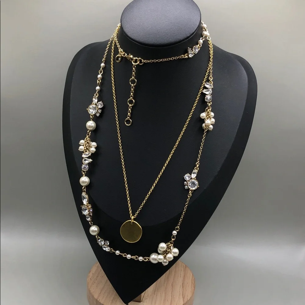 J.crew Madewell Layered Look 2 Chain Gold Necklaces Curated Bundle - Picture 6 of 6